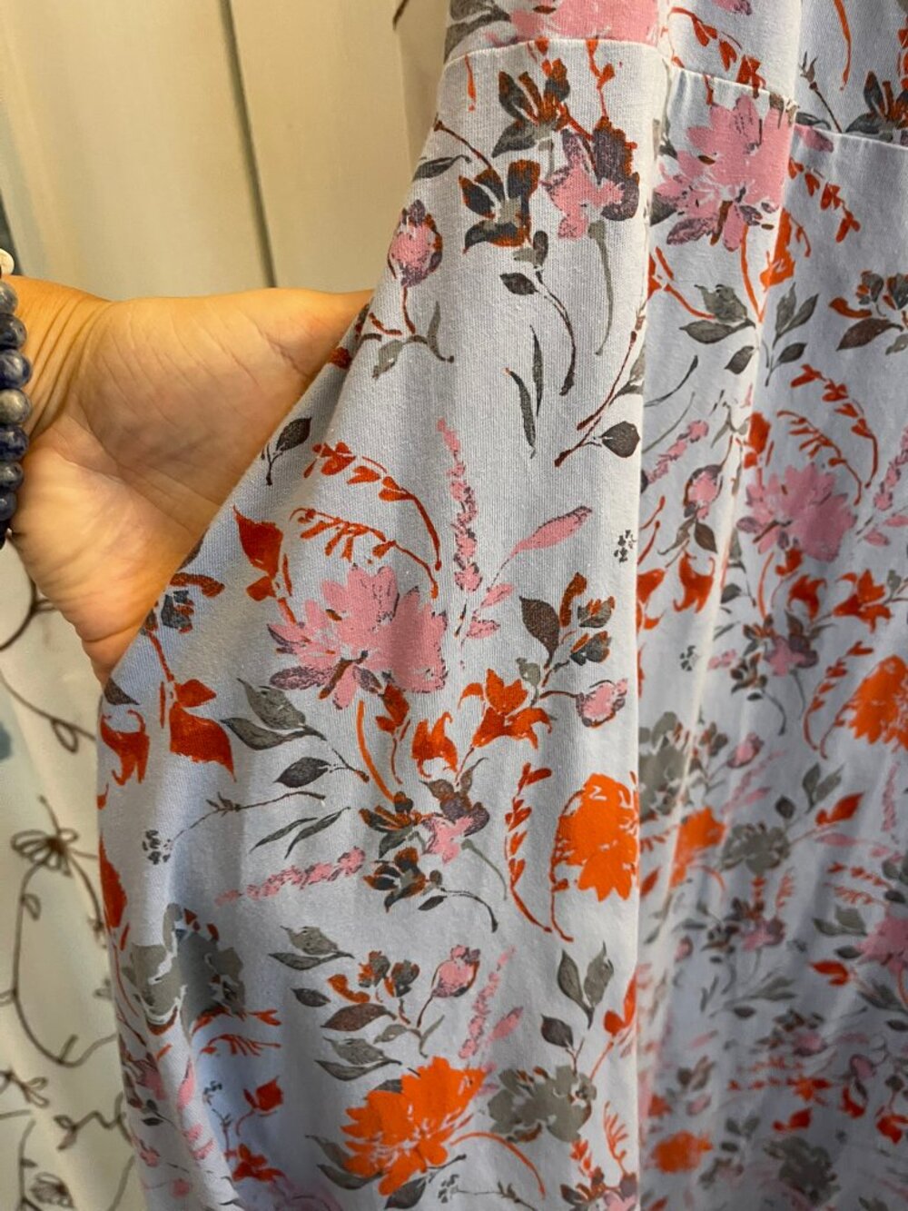 Like New Women's Sz XL Pact Lavender Floral Slip Dress - Picture 8 of 8